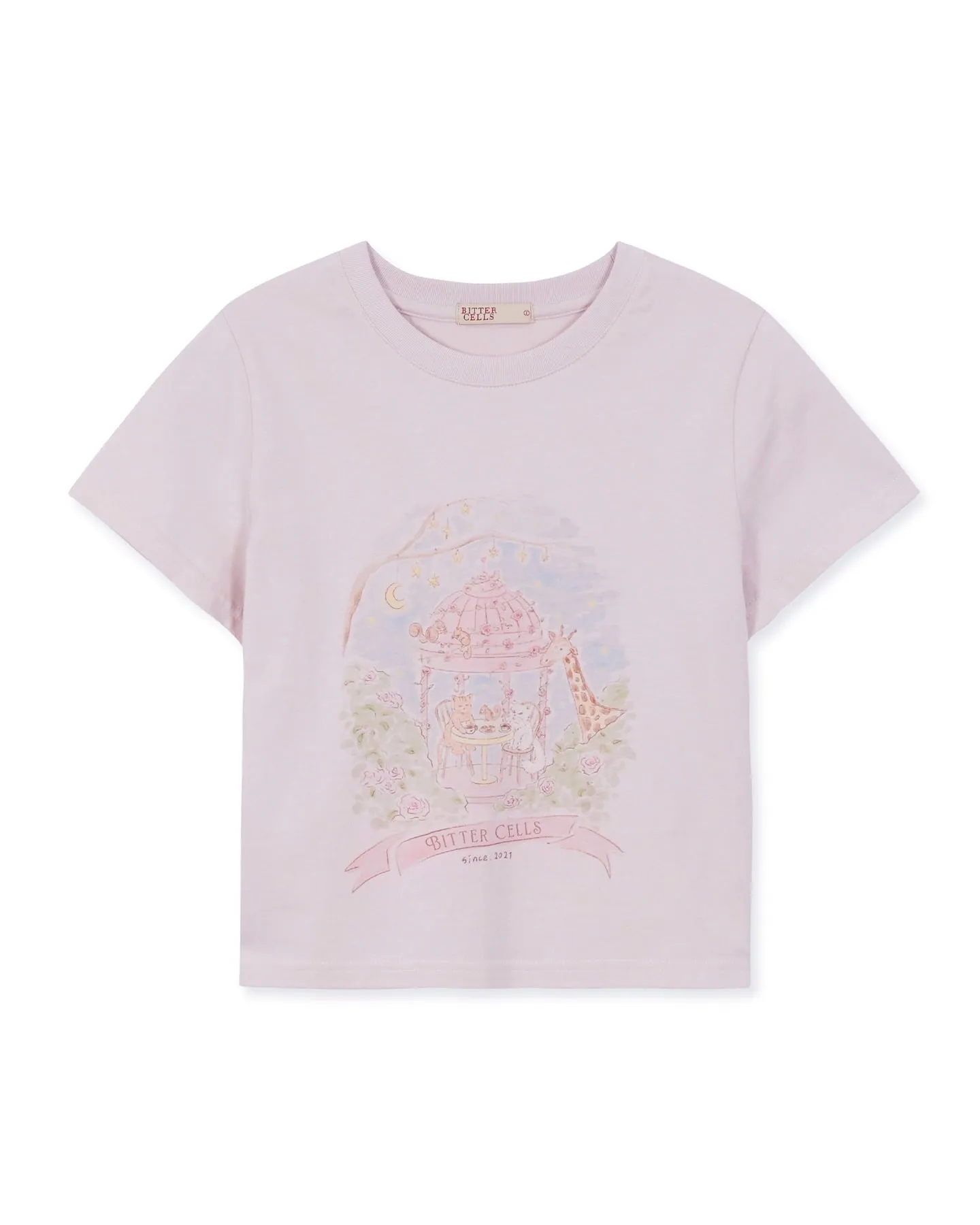 Bitter Cells Night Pond Tee Light Pink