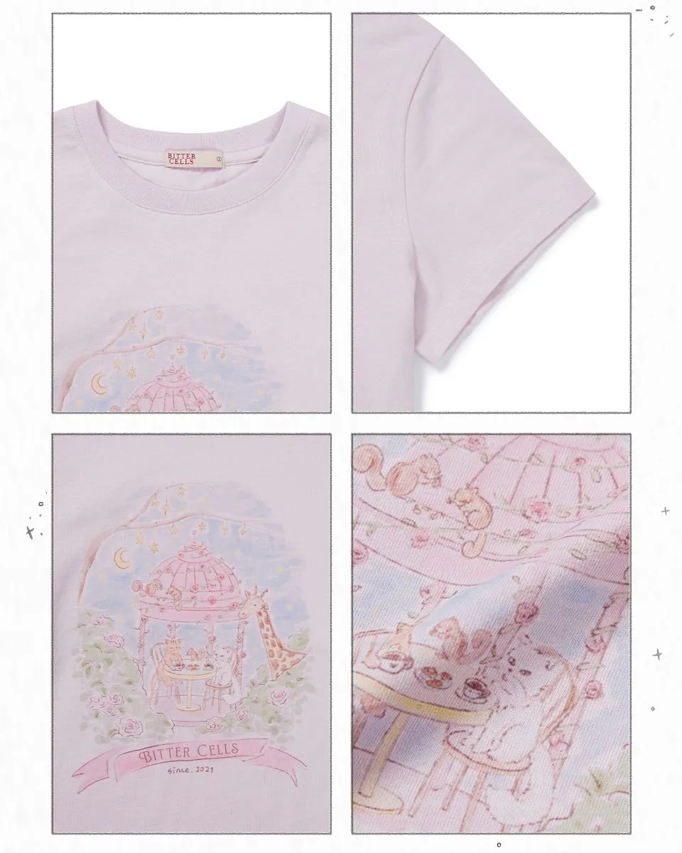 Bitter Cells Night Pond Tee Light Pink