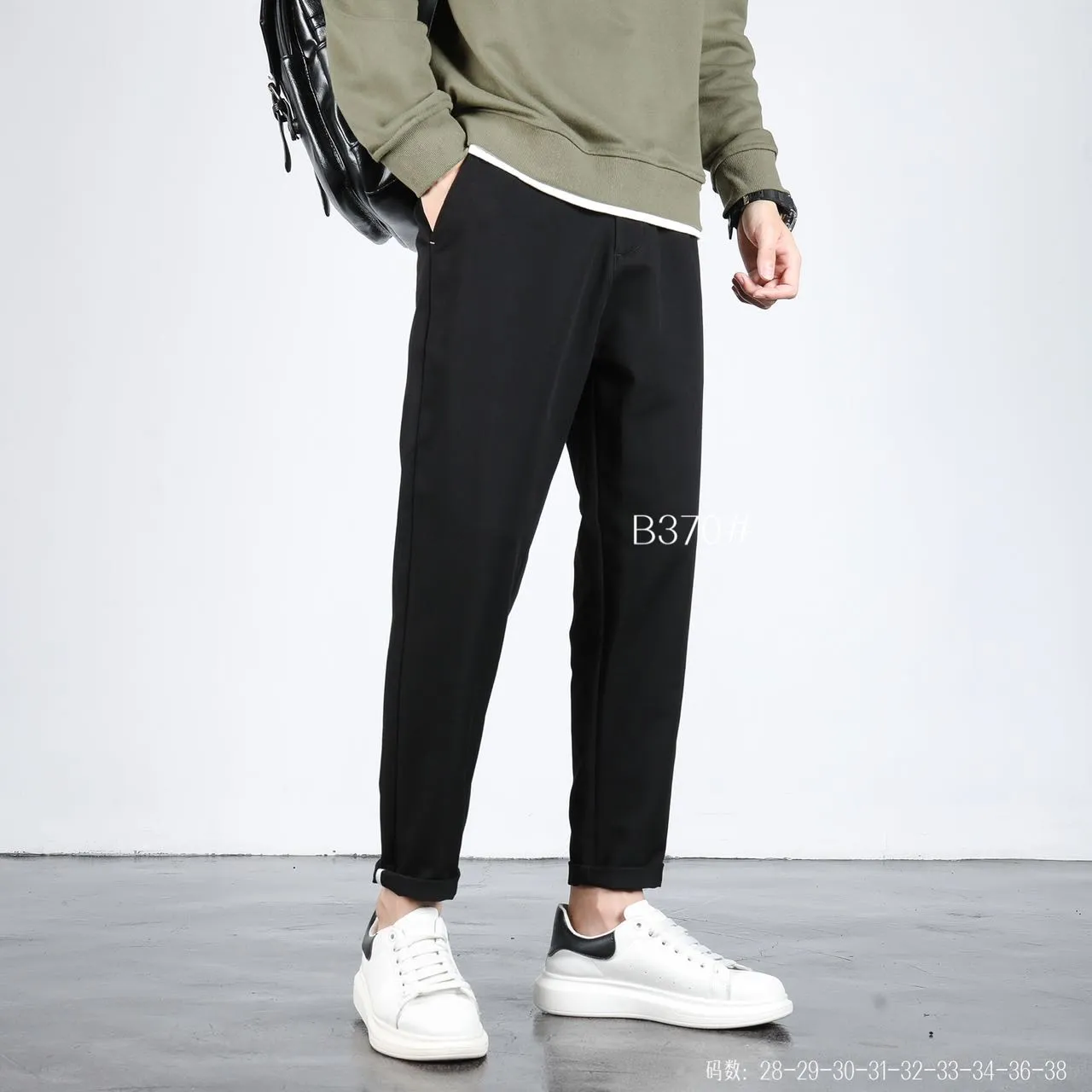 Black Causal Pants 370