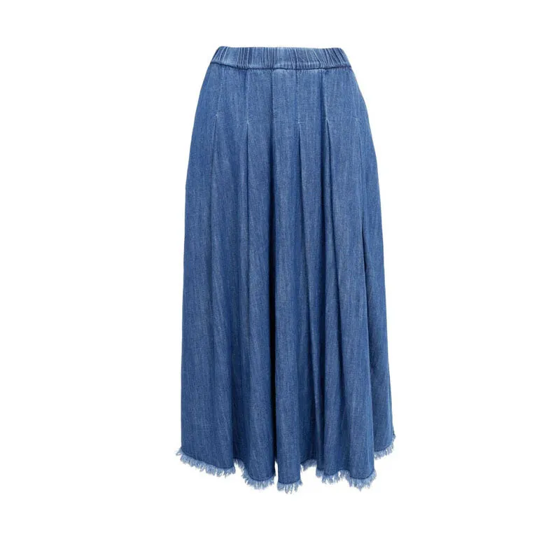 BLACK COLOUR Jean Denim Skirt in Blue Denim