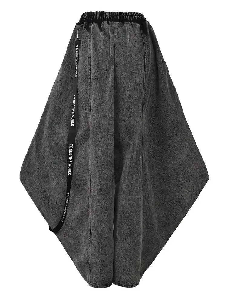 Black Denim Harem Pants