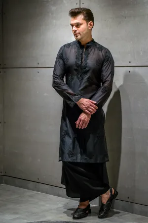 Black Doori Kurta