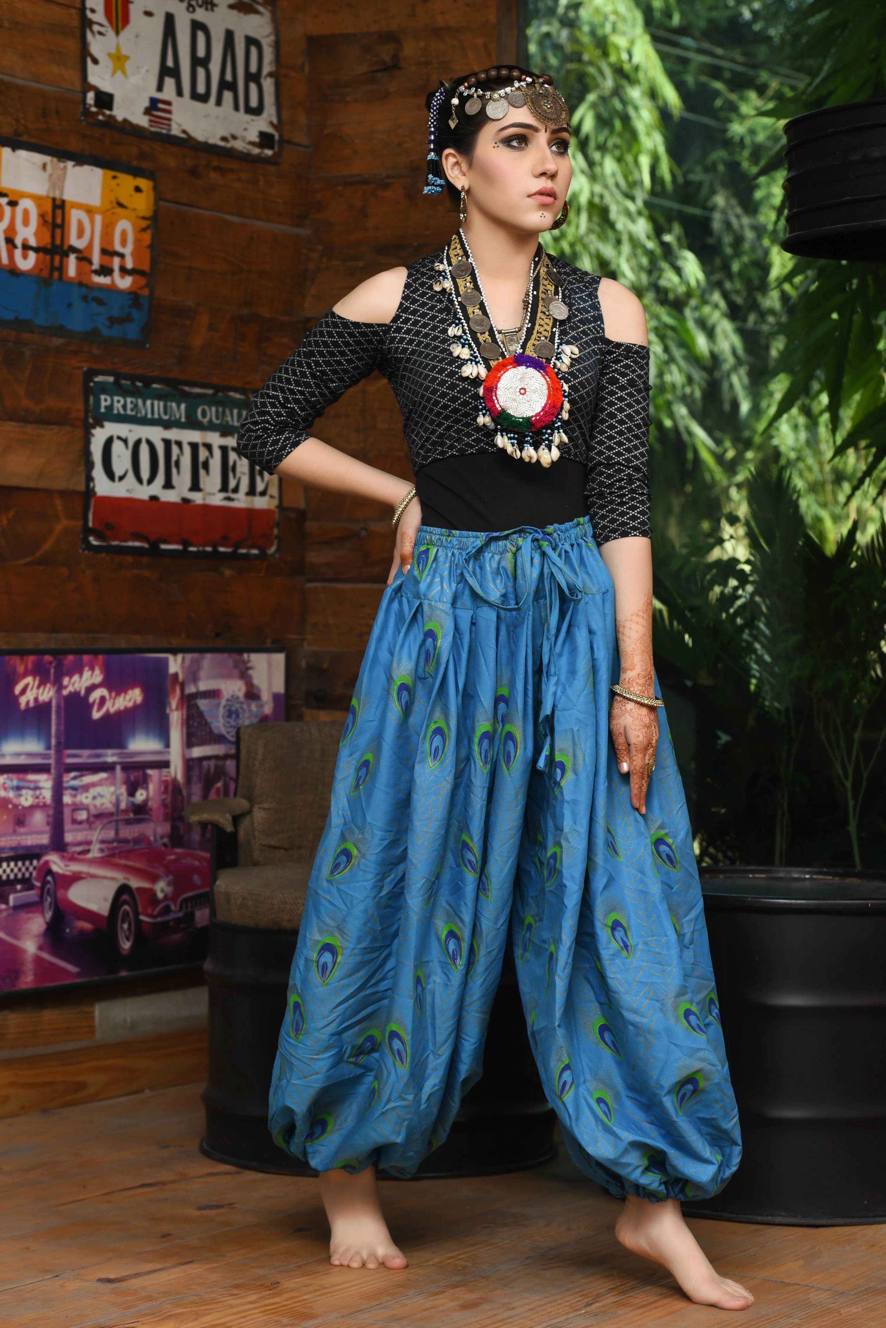 bloomer peacock turqouise WS