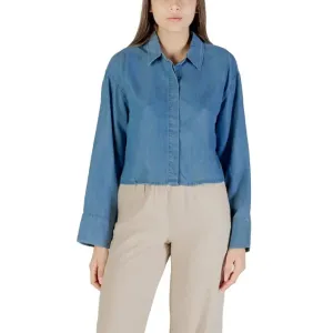 Blue Denim Cropped Shirt