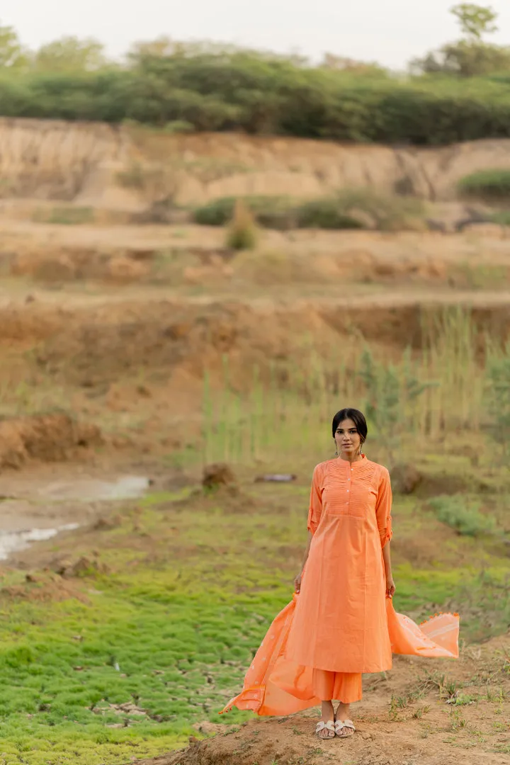 Blush Peach Kurta Set