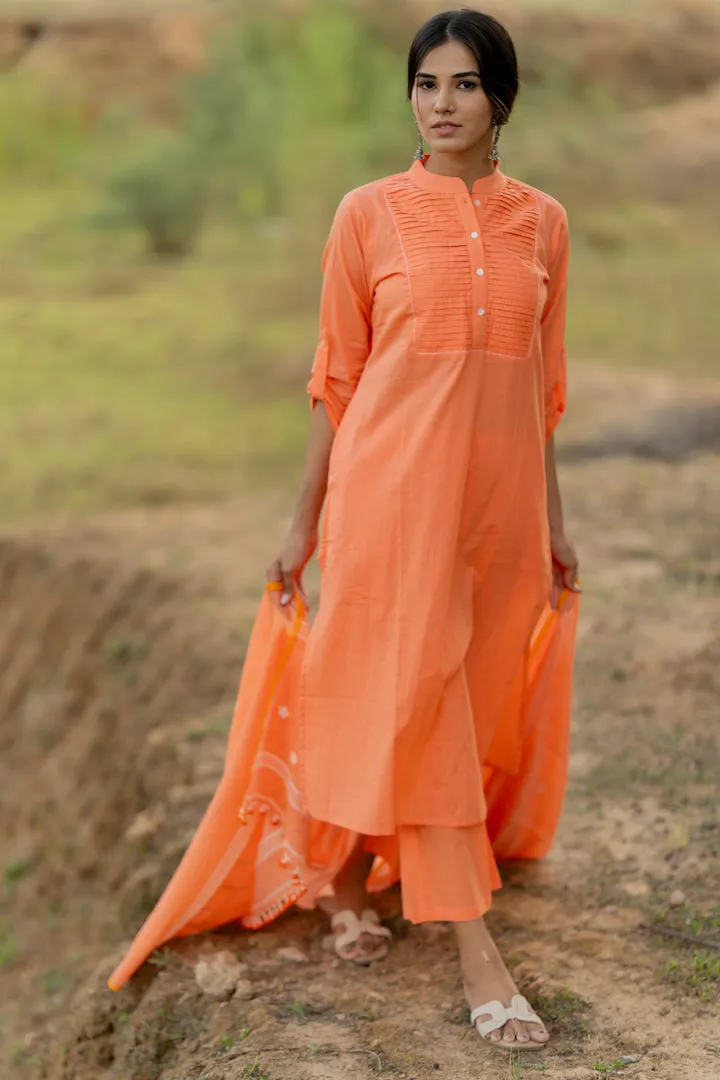 Blush Peach Kurta Set