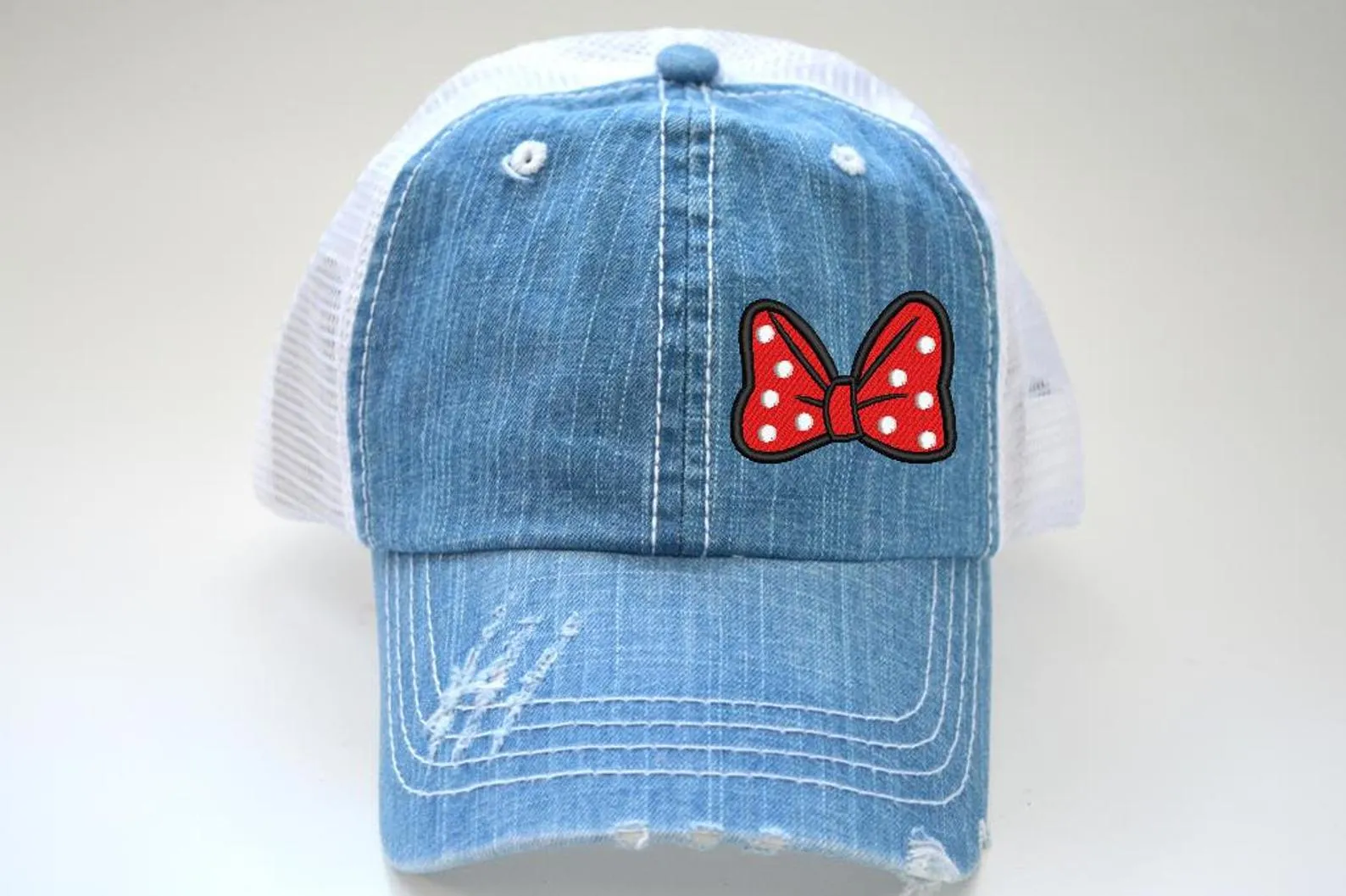 Bow Polka Dot Trucker Hat