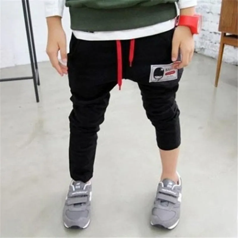 Boy Pants Girls Chic Zipper Casual Baby Harem Pants Sport Loose Trousers