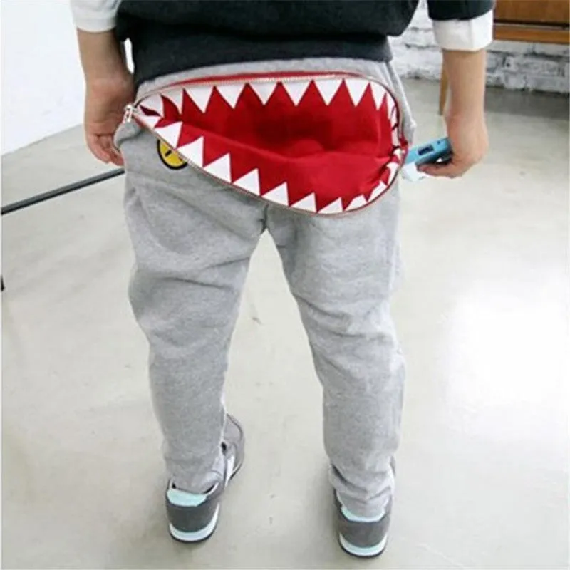 Boy Pants Girls Chic Zipper Casual Baby Harem Pants Sport Loose Trousers