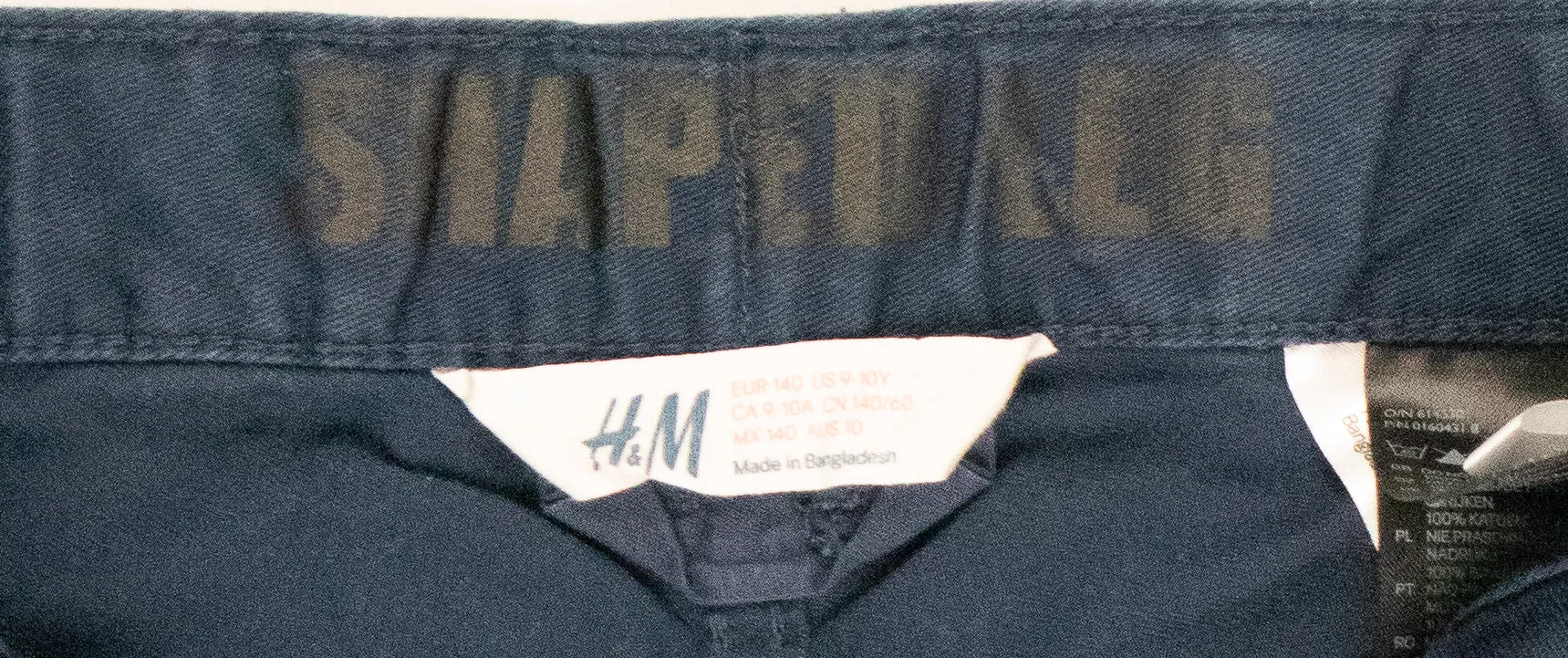 BOY SIZE 9/10 YEARS - H&M, Casual Navy Blue Pants VGUC B49