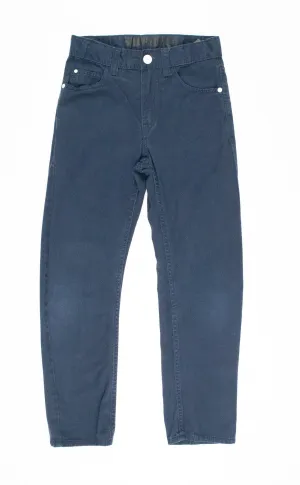 BOY SIZE 9/10 YEARS - H&M, Casual Navy Blue Pants VGUC B49