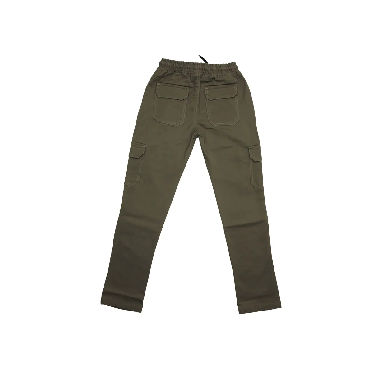 Boys Six Pocket Solid Color Cargo Pant
