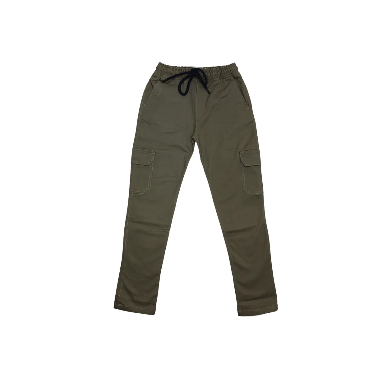 Boys Six Pocket Solid Color Cargo Pant