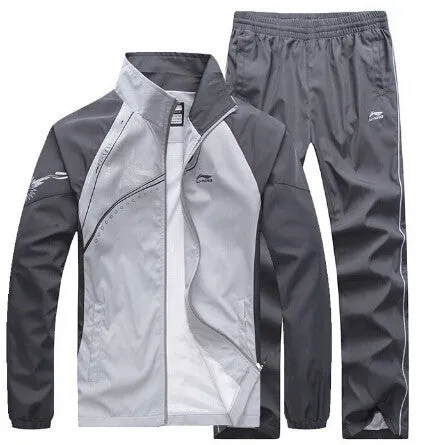 brand tracksuits men's patchwork sportswear jackets pants mens hoodies and sweatshirts outwear suits man plus 5XL sets
