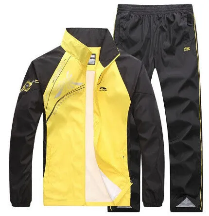 brand tracksuits men's patchwork sportswear jackets pants mens hoodies and sweatshirts outwear suits man plus 5XL sets