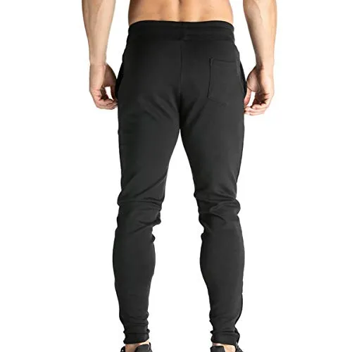 BROKIG Zip Jogger Pants (Large, Black)