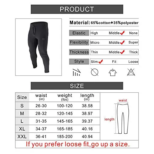 BROKIG Zip Jogger Pants (Large, Black)