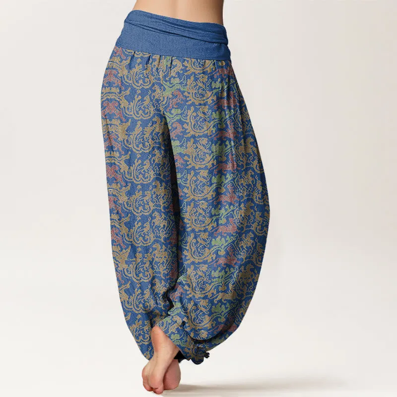 Buddha Stones Animal Stripes Design Women's Elastic Waist Harem Pants