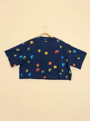 Building Blocks Cropped T-shirt Dames