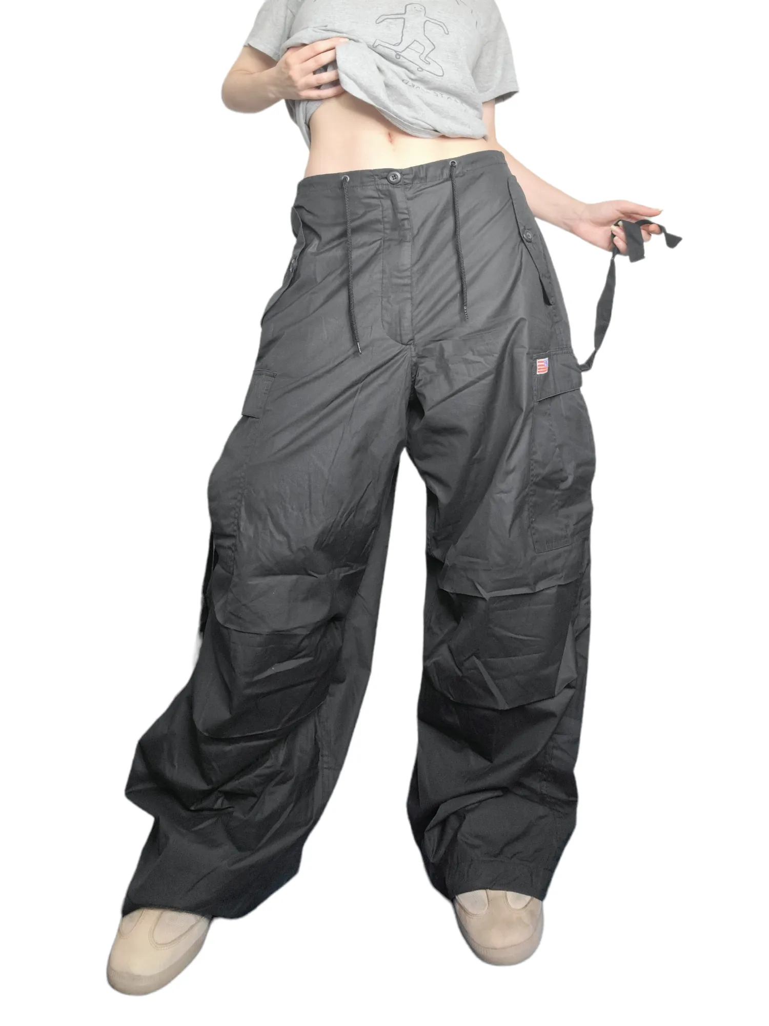 Cargo parachute noir vintage