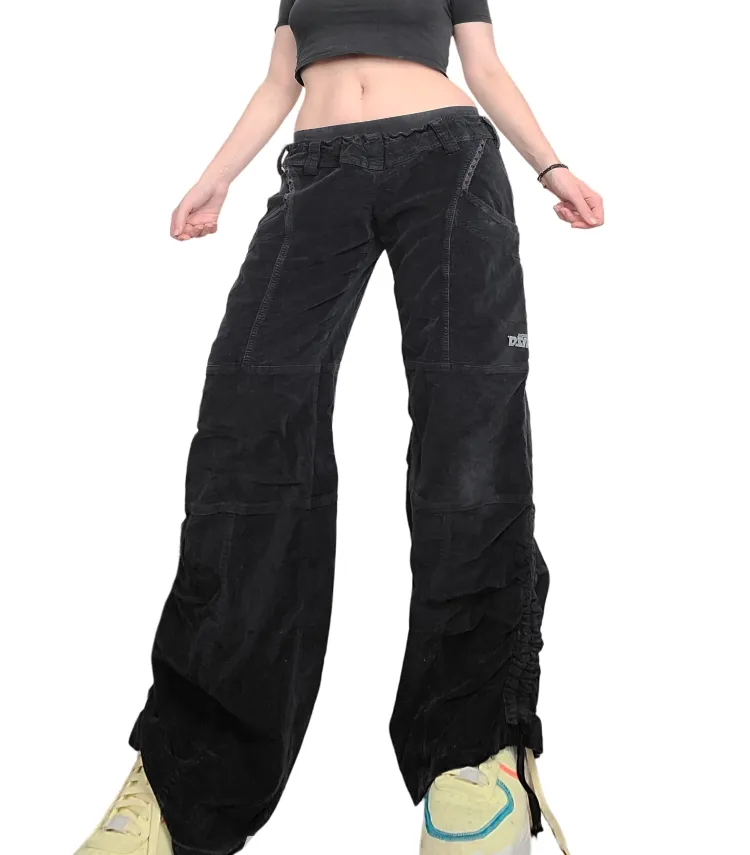 Cargo velours noir hiphop