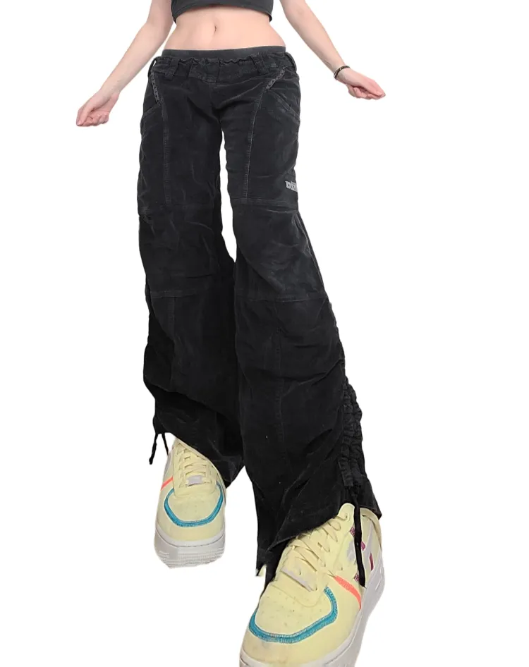 Cargo velours noir hiphop