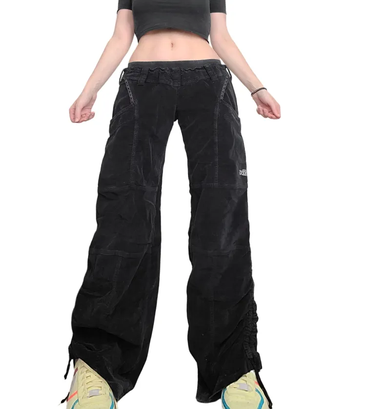 Cargo velours noir hiphop