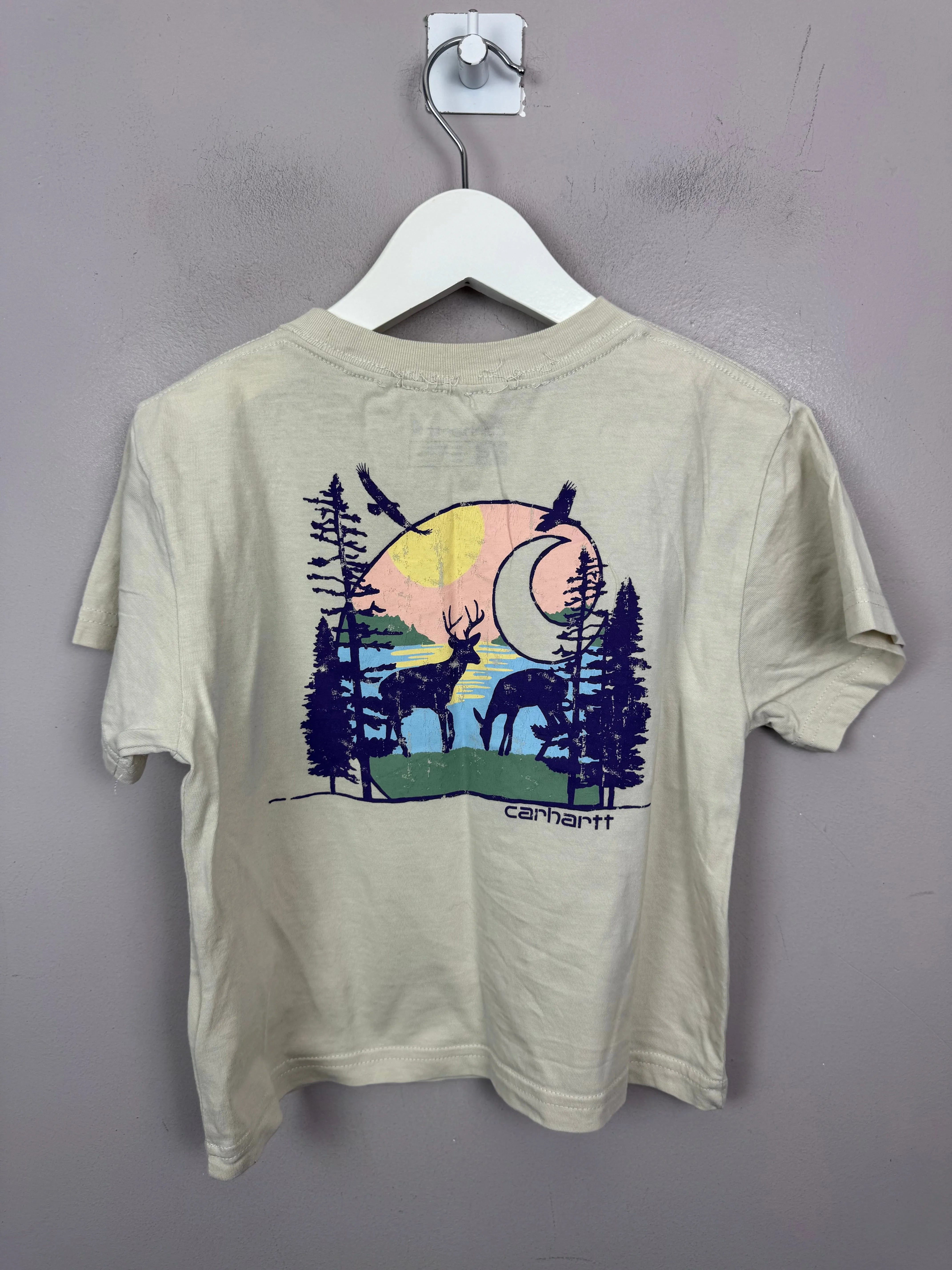 Carhartt Ivory Cropped T-shirt 6y