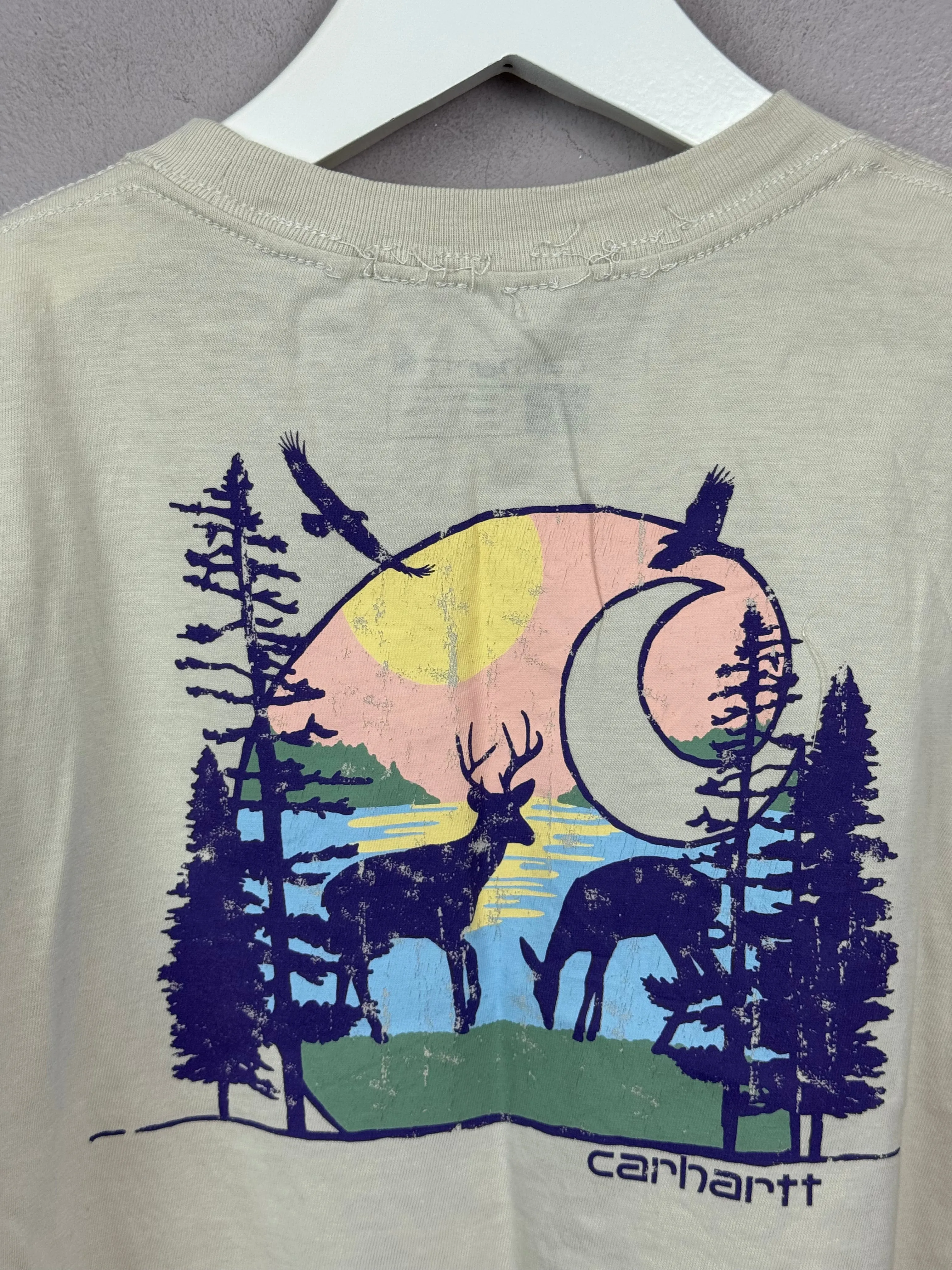 Carhartt Ivory Cropped T-shirt 6y