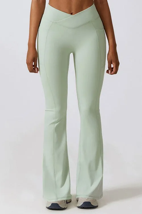 Casual buttock lift yoga flared pants