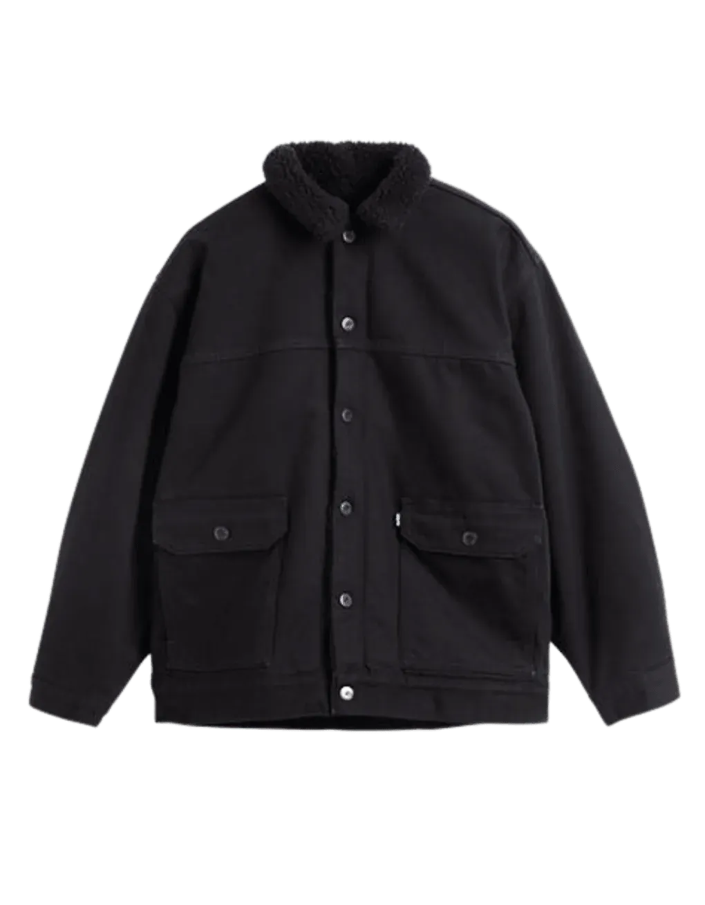 Chaqueta Levi's® Made & Crafted® Long Sherpa Trucker Black Sea Black Rinse