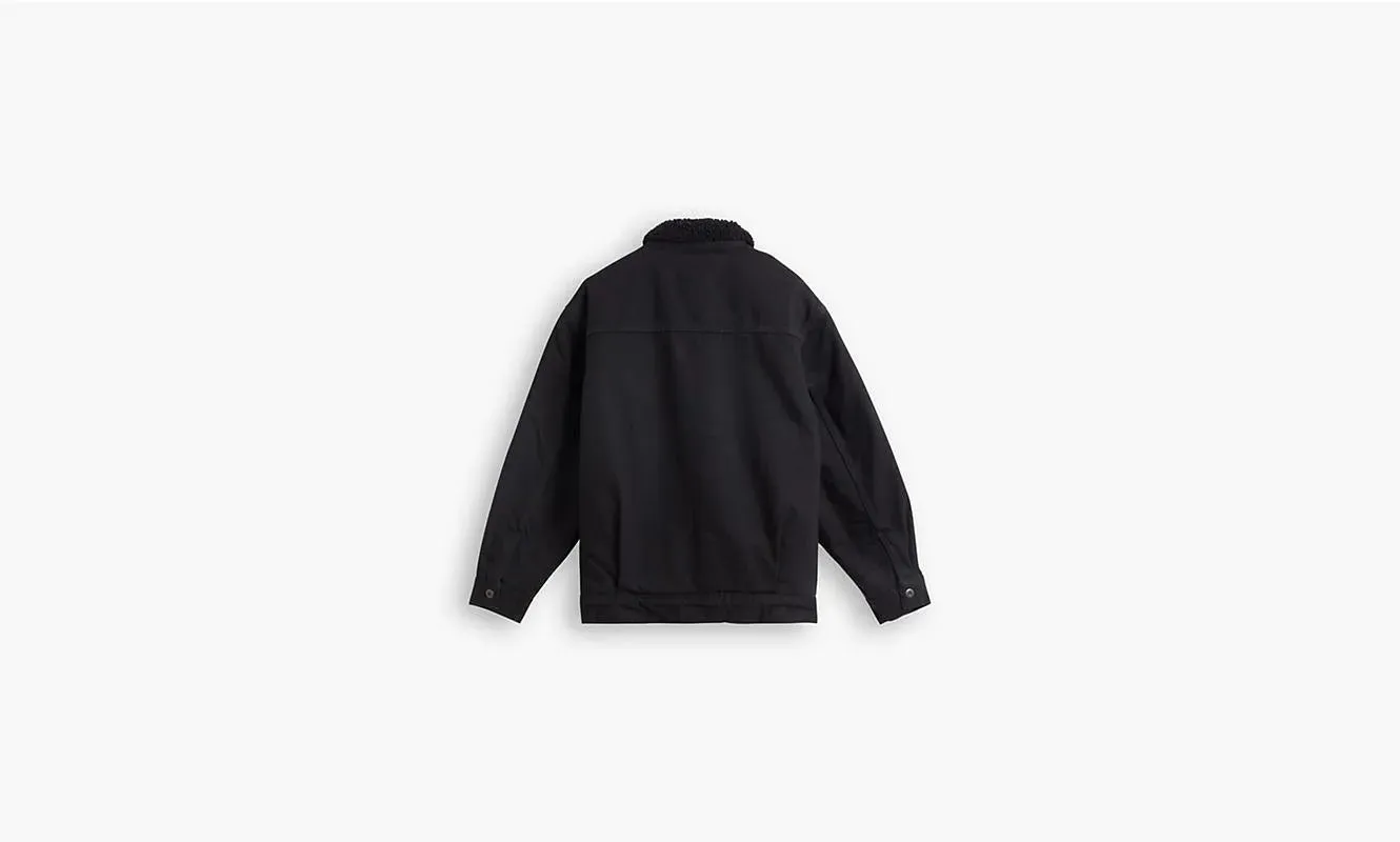 Chaqueta Levi's® Made & Crafted® Long Sherpa Trucker Black Sea Black Rinse