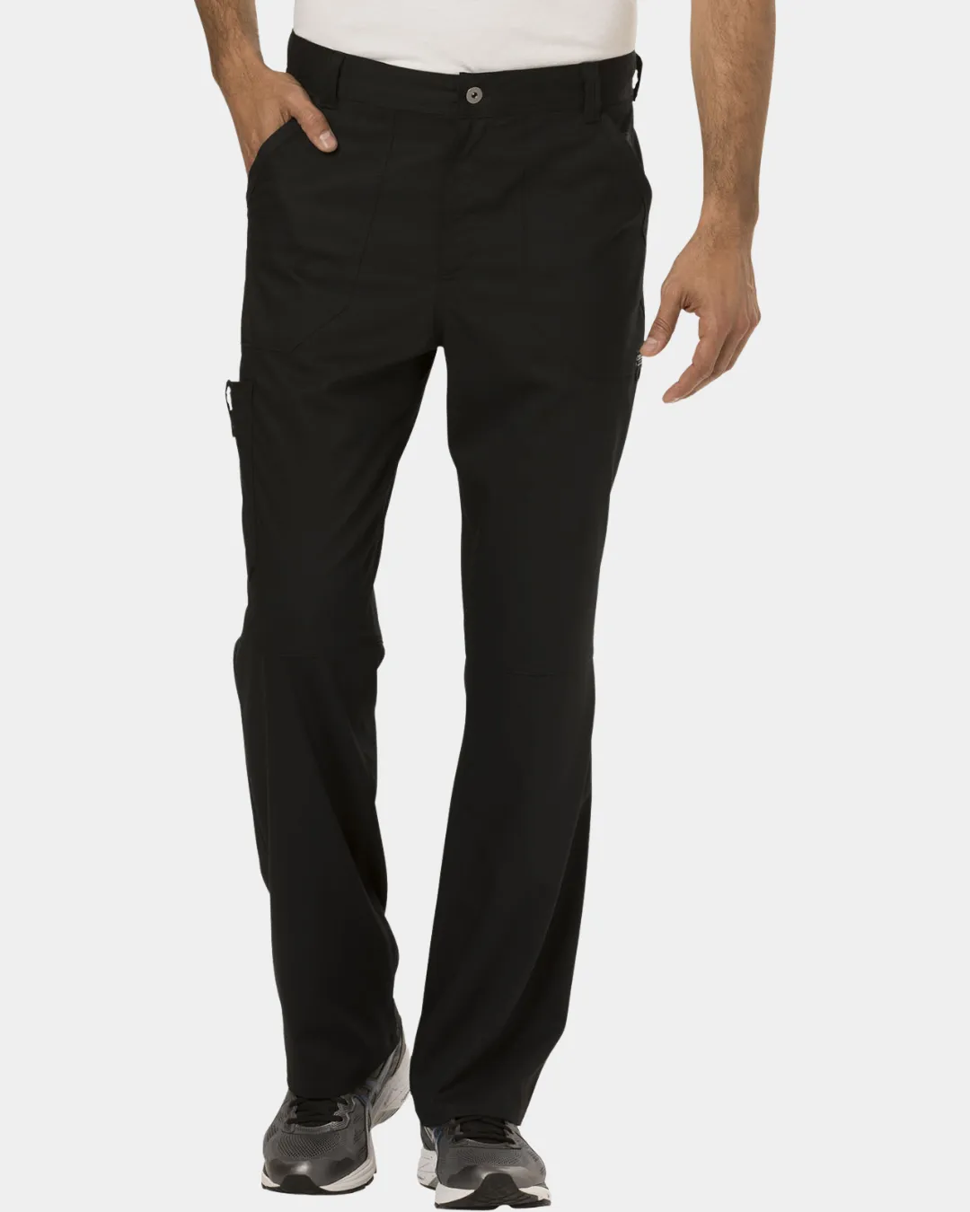 Cherokee Men's Fly Front Scrub Pant - Black - WW140
