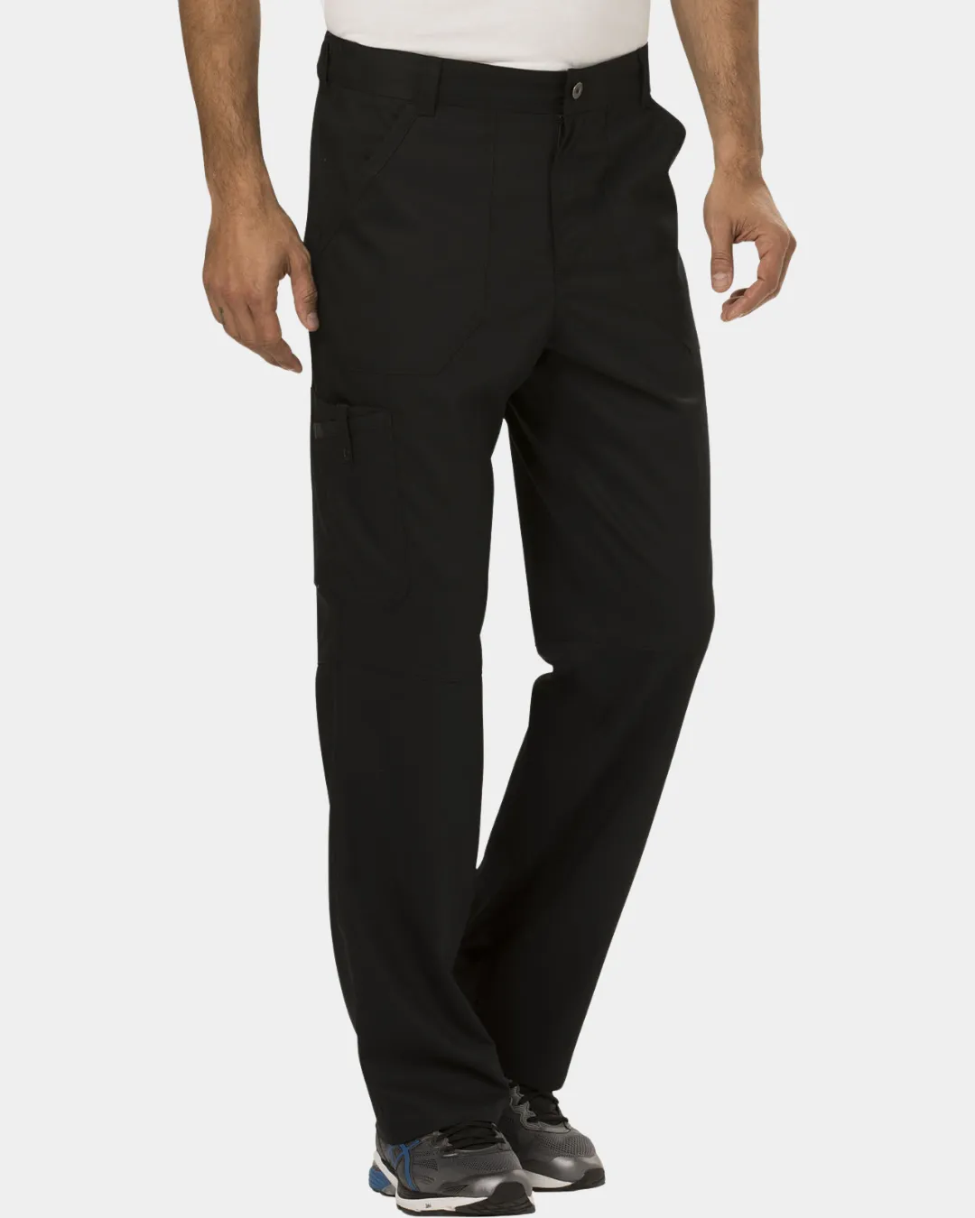 Cherokee Men's Fly Front Scrub Pant - Black - WW140