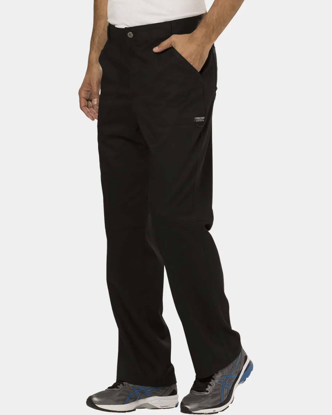 Cherokee Men's Fly Front Scrub Pant - Black - WW140