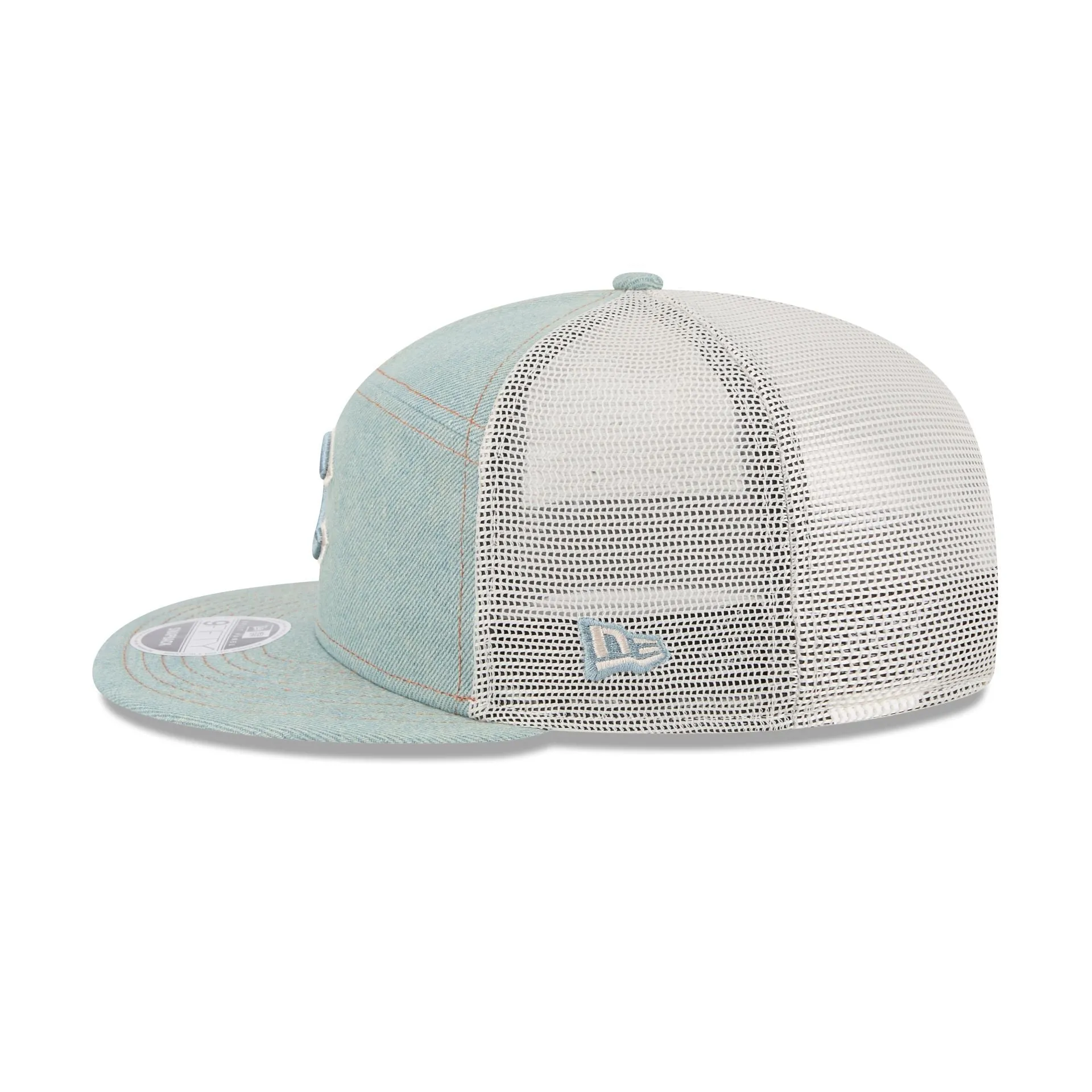 Chicago Cubs Denim 9FIFTY Split Panel Trucker Hat