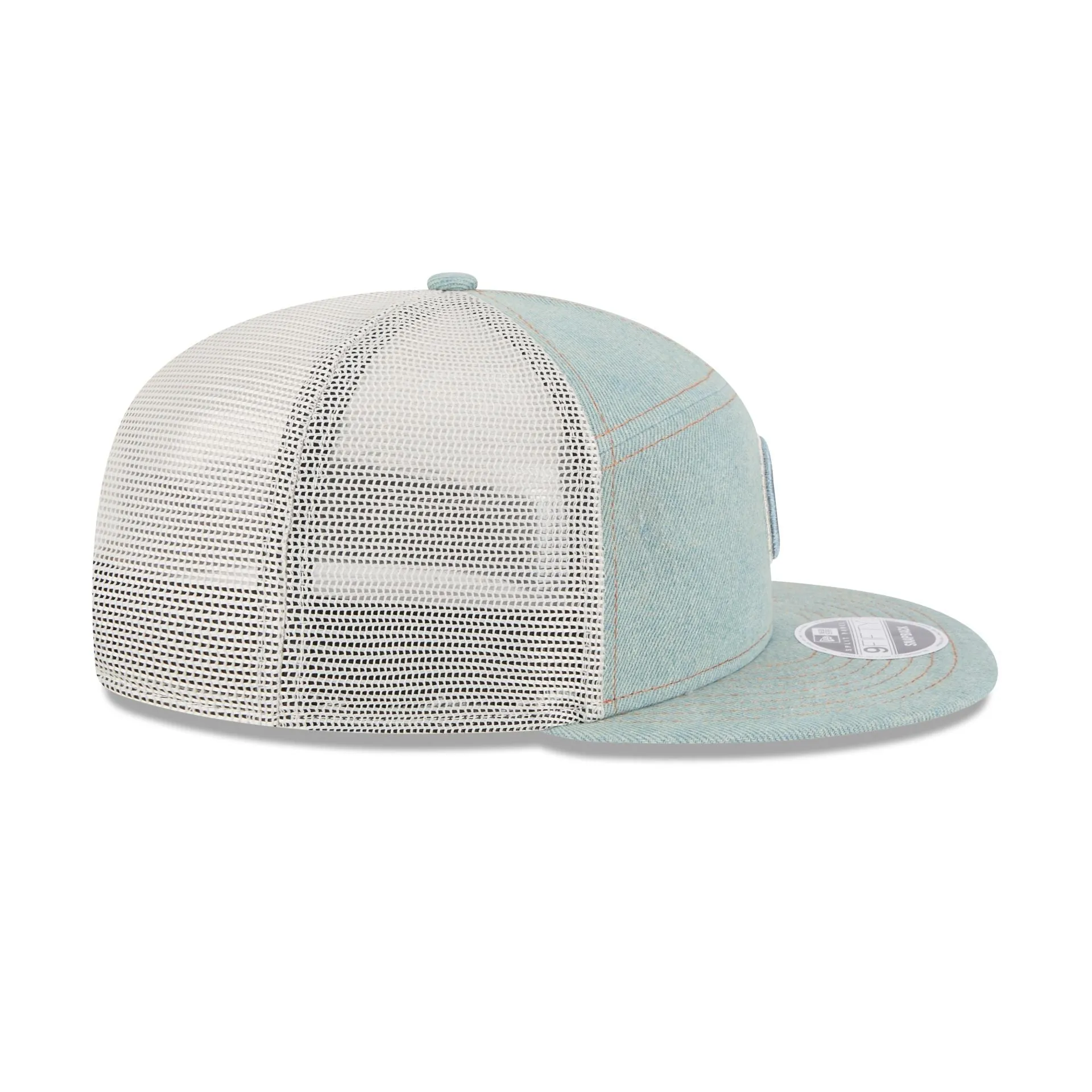 Chicago Cubs Denim 9FIFTY Split Panel Trucker Hat