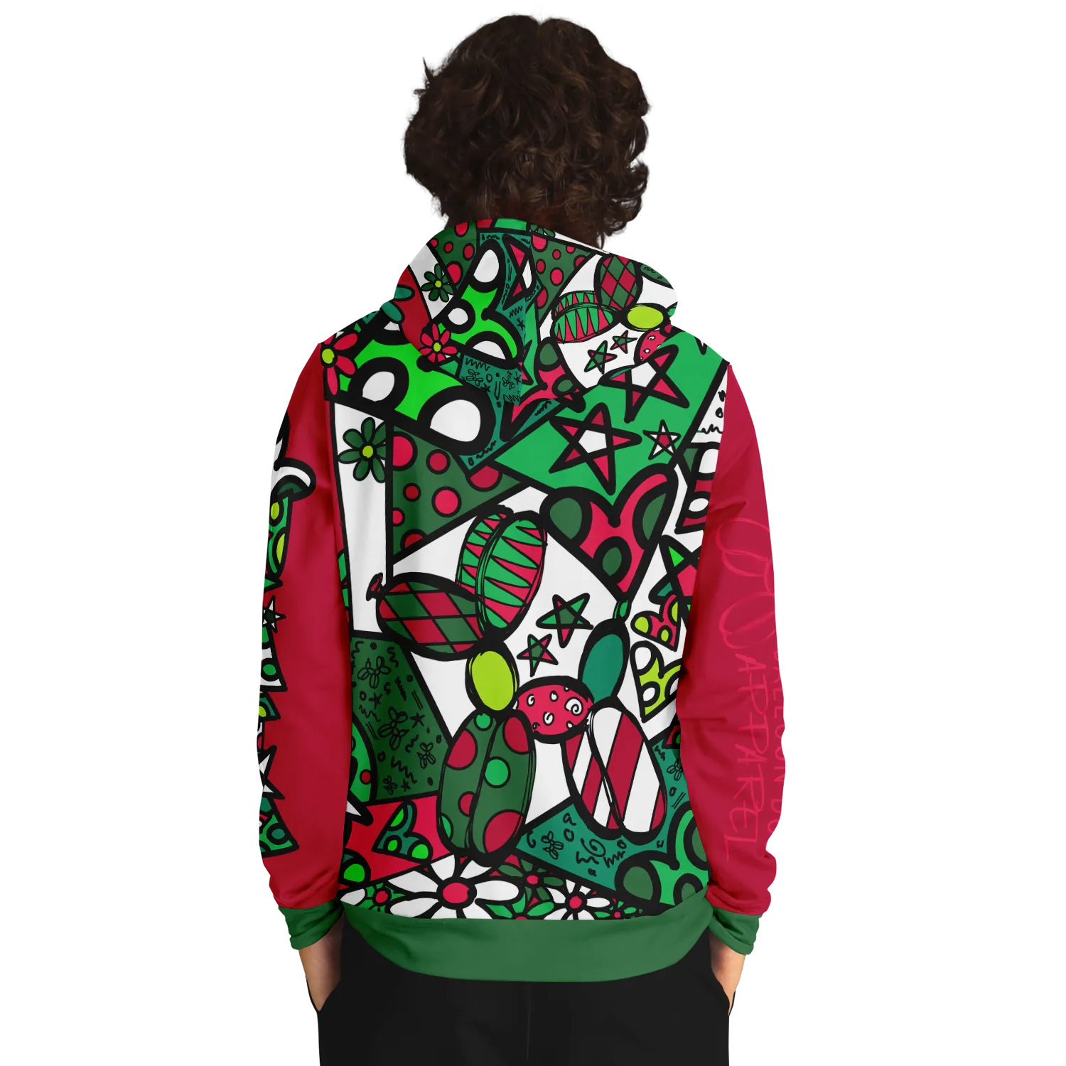 Christmas Patchwork Pup - Premium Hoodie