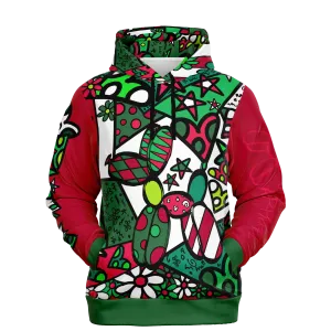 Christmas Patchwork Pup - Premium Hoodie
