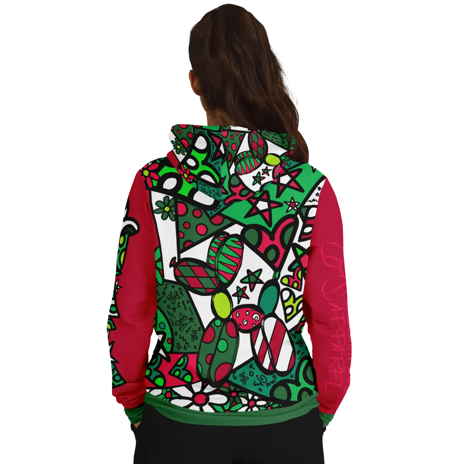 Christmas Patchwork Pup - Premium Hoodie