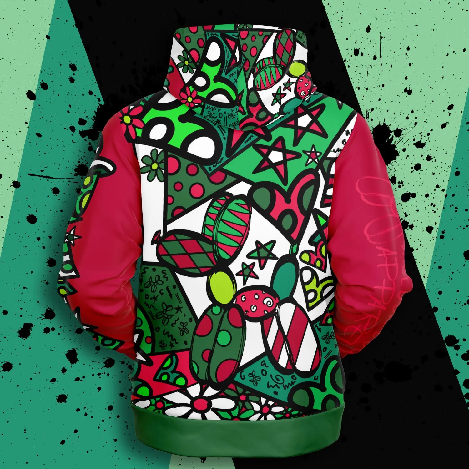 Christmas Patchwork Pup - Premium Hoodie