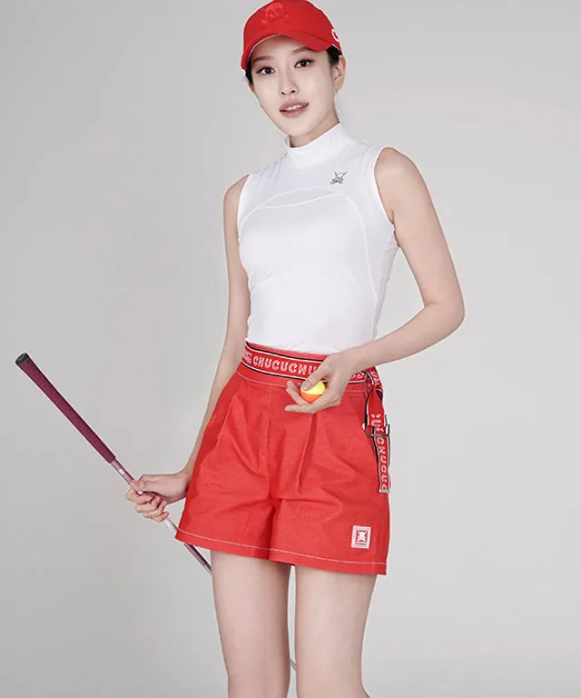 CHUCUCHU  Belted Short Pants - Red