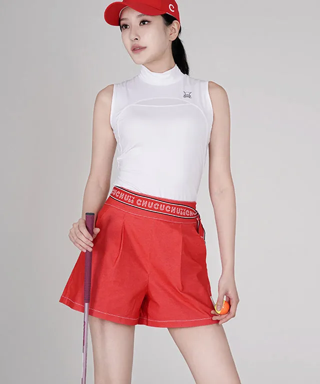 CHUCUCHU  Belted Short Pants - Red
