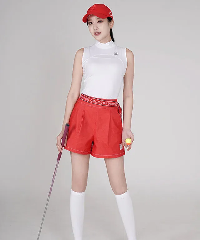 CHUCUCHU  Belted Short Pants - Red