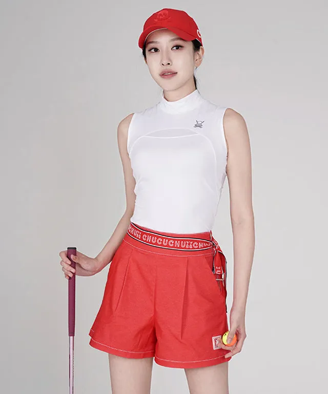 CHUCUCHU  Belted Short Pants - Red