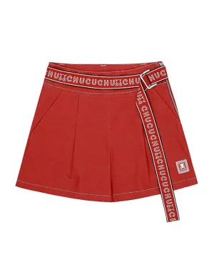 CHUCUCHU  Belted Short Pants - Red