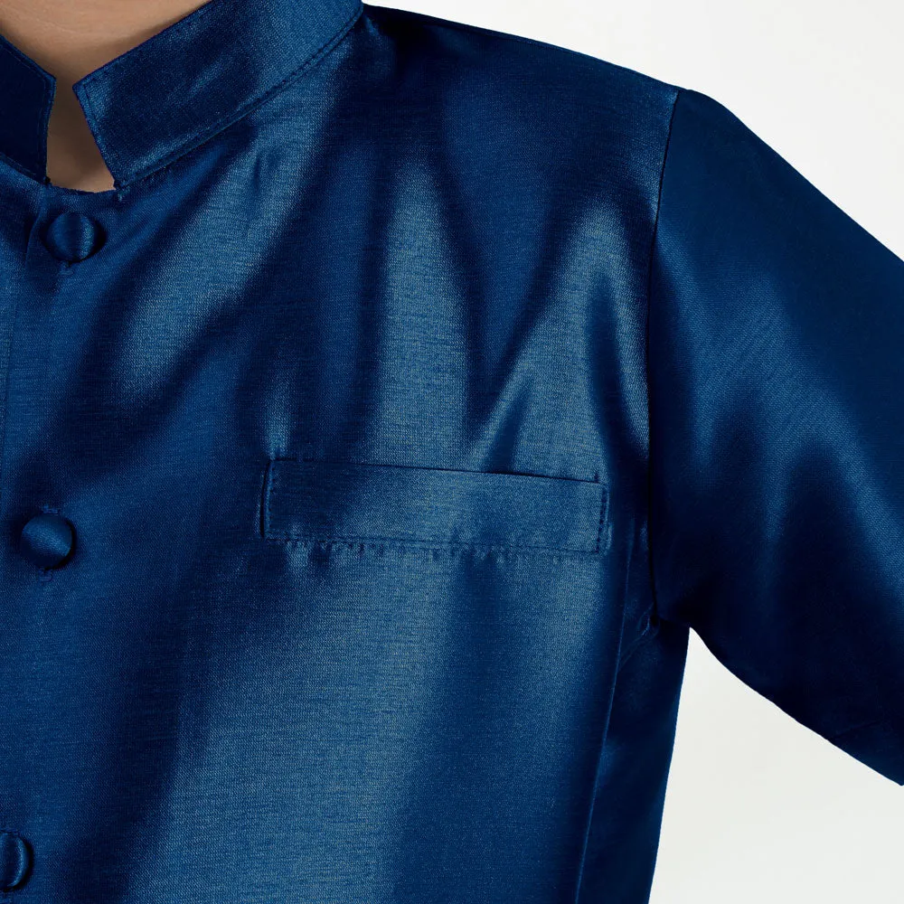 Classic Thai Boys Outfit with Blue Shirt