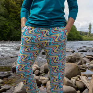 Coddi & Womple Rainbow River Adult Soft Pants - Vintage Surf Swirl
