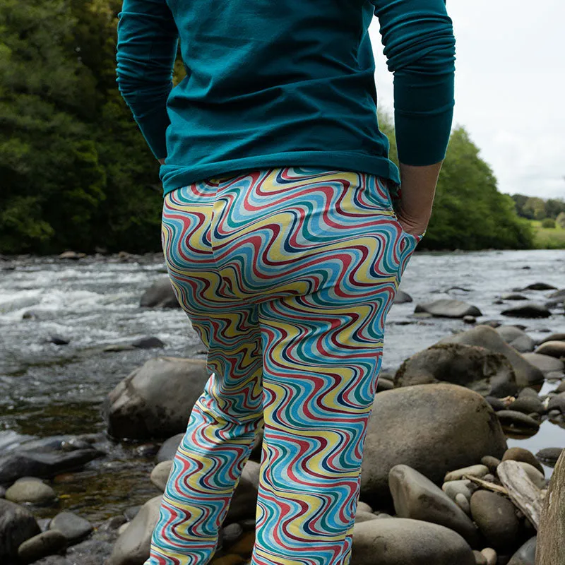 Coddi & Womple Rainbow River Adult Soft Pants - Vintage Surf Swirl