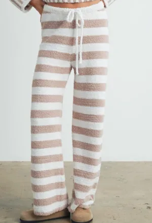 Coffee and Cream Sherpa Pants
